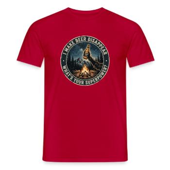 I Make Beer Disappear Craft Beer - Men's T-Shirt - red - Front - AI Model Male 178 dark (178cm)