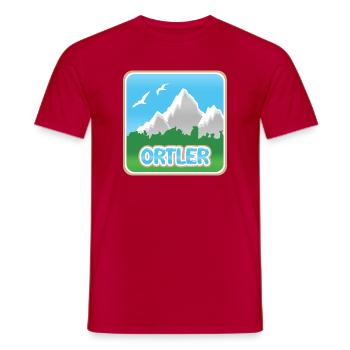 Ortler as a mountain - Men's T-Shirt - red - Front - AI Model Male 178 dark (178cm)