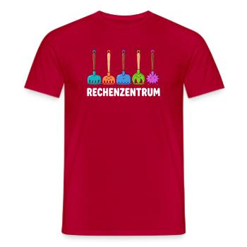 Programmierer Rechenzentrum - Männer T-Shirt - Rot - Vorne - AI Model Male 178 dark (178cm)