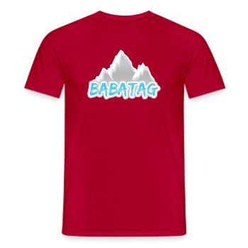Randonnée Babatag - T-shirt homme - rouge - Devant - AI Model Male 178 dark (178cm)