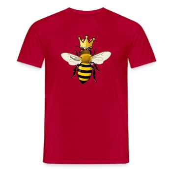 Königliche Biene mit Krone - Männer T-Shirt - Rot - Vorne - AI Model Male 178 dark (178cm)