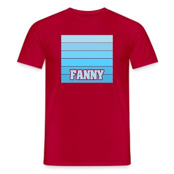 Girl's name Fanny - Men's T-Shirt - red - Front - AI Model Male 178 dark (178cm)