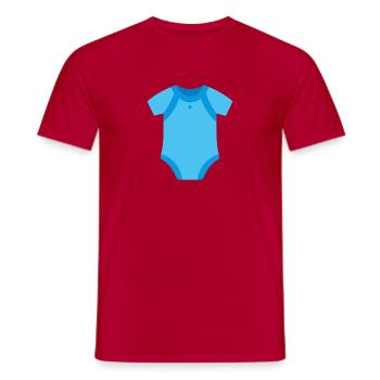 Baby Onesie - Men's T-Shirt - red - Front - AI Model Male 178 dark (178cm)