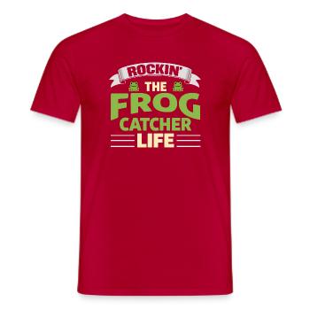 Rockin The Frog Catcher Life Froschfänger - Männer T-Shirt - Rot - Vorne - AI Model Male 178 dark (178cm)