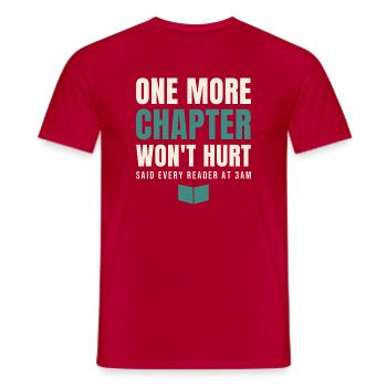 One More Chapter Won't Hurt - Men's T-Shirt - red - Front - AI Model Male 178 dark (178cm)