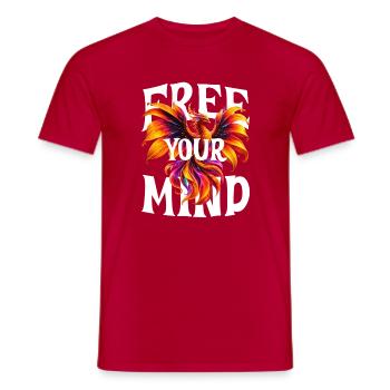 Phoenix Free Your Mind - Men's T-Shirt - red - Front - AI Model Male 178 dark (178cm)