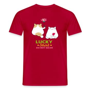 Amour des chats - T-shirt homme - rouge - Devant - AI Model Male 178 dark (178cm)