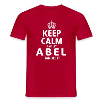 Abel Handle It - Men's T-Shirt - red - Front - AI Model Male 178 dark (178cm)