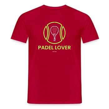 Amoureux du padel - T-shirt homme - rouge - Devant - AI Model Male 178 dark (178cm)