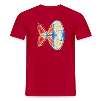 Feuer & Eis - Chaoskunst - Men's T-Shirt - red - Front - AI Model Male 178 dark (178cm)