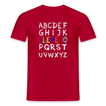 Élément Rainbow Alphabet Print - T-shirt homme - rouge - Devant - AI Model Male 178 dark (178cm)