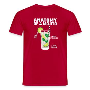 Hen Party Team Mojito Cocktail Bartender - Men's T-Shirt - red - Front - AI Model Male 178 dark (178cm)