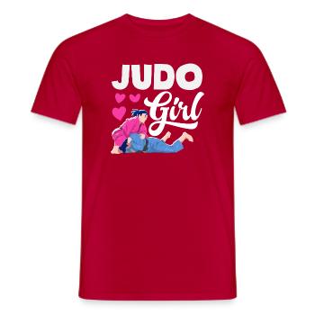 Judo Girl Girls Women Judoka Martial Arts - Men's T-Shirt - red - Front - AI Model Male 178 dark (178cm)