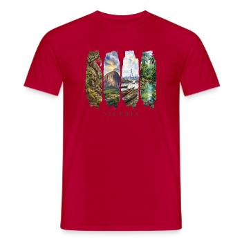 Nigeria Urlaub Travel – Afrika Natur & Kultur - Männer T-Shirt - Rot - Vorne - AI Model Male 178 dark (178cm)