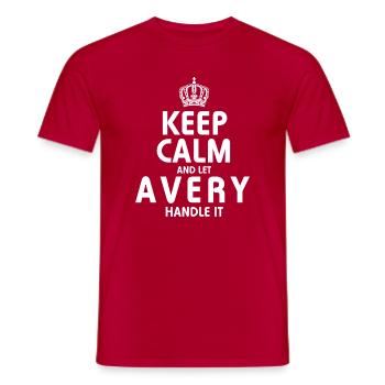 AVERY Handle It - Men's T-Shirt - red - Front - AI Model Male 178 dark (178cm)