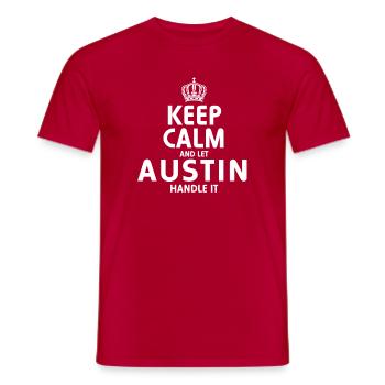 AUSTIN Handle It - Men's T-Shirt - red - Front - AI Model Male 178 dark (178cm)
