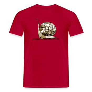escargot - T-shirt homme - rouge - Devant - AI Model Male 178 dark (178cm)