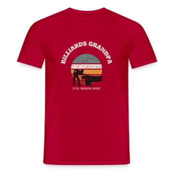 Billiards Grandpa Retro - T-shirt homme - rouge - Devant - AI Model Male 178 dark (178cm)