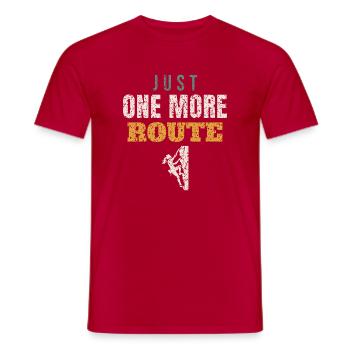 Just One More Route - Men's T-Shirt - red - Front - AI Model Male 178 dark (178cm)