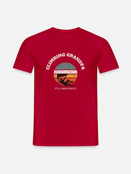 Climbing Grandpa Retro - Men's T-Shirt - red