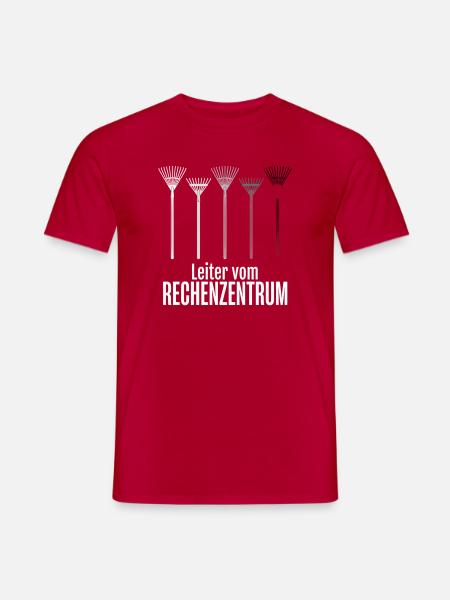 Rechenzentrum Design Gartengeräte Rechen Leiter - Männer T-Shirt - Rot