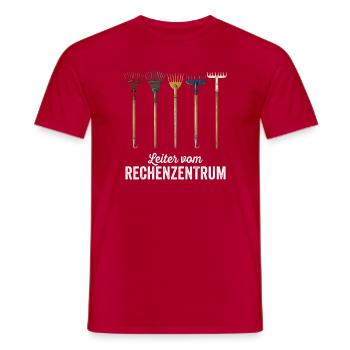 Admin Programmierer ITler Informatiker Spruch EXE - Männer T-Shirt - Rot - Vorne - AI Model Male 178 dark (178cm)