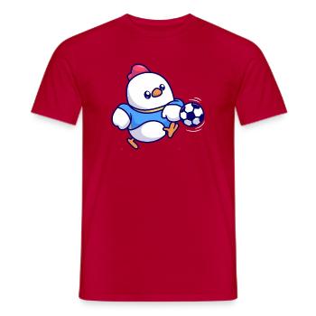 Chick Soccer Kick - Men's T-Shirt - red - Front - AI Model Male 178 dark (178cm)