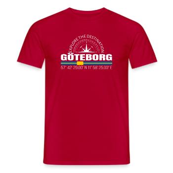 Göteborg - Männer T-Shirt - Rot - Vorne - AI Model Male 178 dark (178cm)
