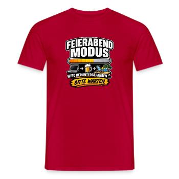 Feierabendmodus Ausruhen Jetzt - Männer T-Shirt - Rot - Vorne - AI Model Male 178 dark (178cm)