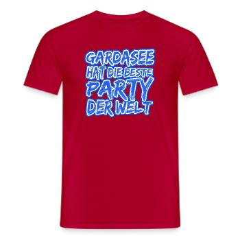 Urlaub Gardasee - Männer T-Shirt - Rot - Vorne - AI Model Male 178 dark (178cm)