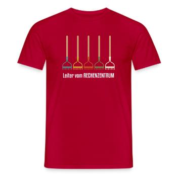 Rechenzentrum Gartenarbeit Landschftsgärtner - Männer T-Shirt - Rot - Vorne - AI Model Male 178 dark (178cm)