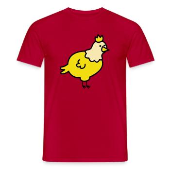 Royal Chick Cartoon - Men's T-Shirt - red - Front - AI Model Male 178 dark (178cm)