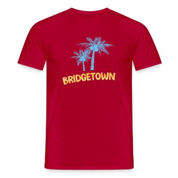 Bridgetown - Men's T-Shirt - red - Front - AI Model Male 178 dark (178cm)