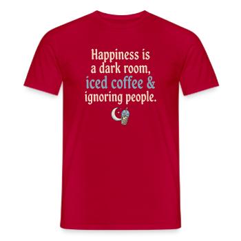 Dark Room, Coffee & Ignore - Men's T-Shirt - red - Front - AI Model Male 178 dark (178cm)