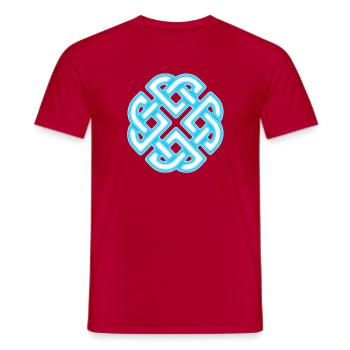 Neon Celtic Knot Infinity - Men's T-Shirt - red - Front - AI Model Male 178 dark (178cm)
