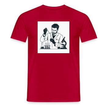Scientifique de laboratoire avec pipette - T-shirt homme - rouge - Devant - AI Model Male 178 dark (178cm)