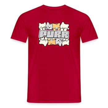 Cat Crew  Logo - Men's T-Shirt - red - Front - AI Model Male 178 dark (178cm)