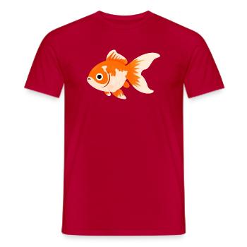 Comet Goldfish Cartoon Splash - Men's T-Shirt - red - Front - AI Model Male 178 dark (178cm)