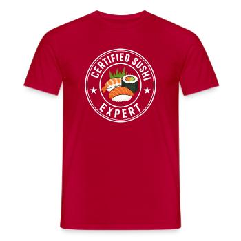 Sushi Expert Japanese Sushi Gift - Men's T-Shirt - red - Front - AI Model Male 178 dark (178cm)