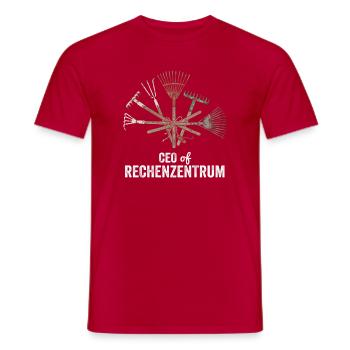 Rechenzentrum Gärtner Gartenarbeit - Männer T-Shirt - Rot - Vorne - AI Model Male 178 dark (178cm)