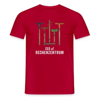 CEO of Rechenzentrum Leiter Programmierer - Männer T-Shirt - Rot - Vorne - AI Model Male 178 dark (178cm)