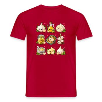 Kawaii Garlic | Kitchen & Cooking - Men's T-Shirt - red - Front - AI Model Male 178 dark (178cm)