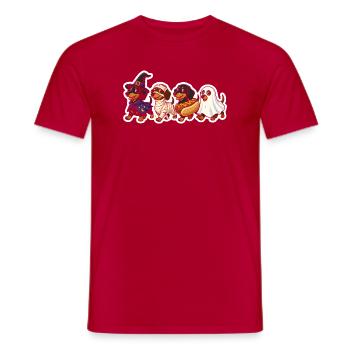 Fête costumée de quadrupèdes d’Halloween - T-shirt homme - rouge - Devant - AI Model Male 178 dark (178cm)