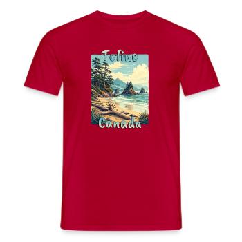 Tofino Kanada Vintage Reise Design - Männer T-Shirt - Rot - Vorne - AI Model Male 178 dark (178cm)