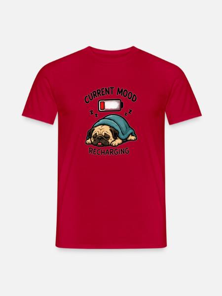 Current Mood Recharging - Männer T-Shirt - Rot