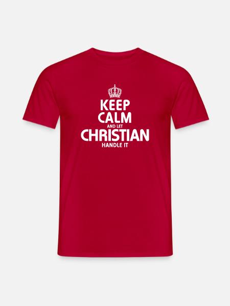 CHRISTIAN: Regeln Sie es - Männer T-Shirt - Rot