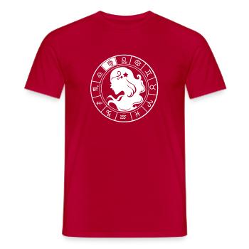 Sternzeichen Jungfrau - Männer T-Shirt - Rot - Vorne - AI Model Male 178 dark (178cm)