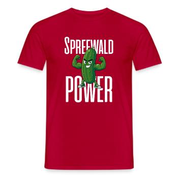 Spreewald Power Gurke - Männer T-Shirt - Rot - Vorne - AI Model Male 178 dark (178cm)