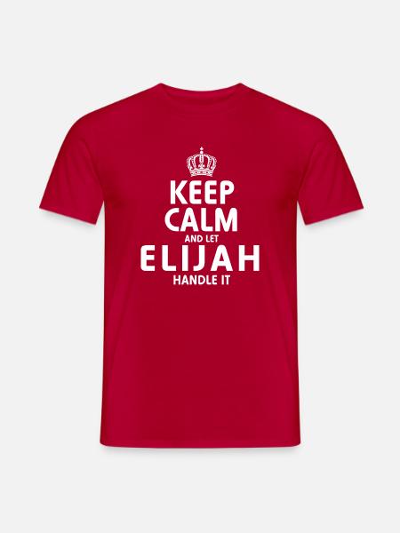 ELIJAH, regel das. - Männer T-Shirt - Rot