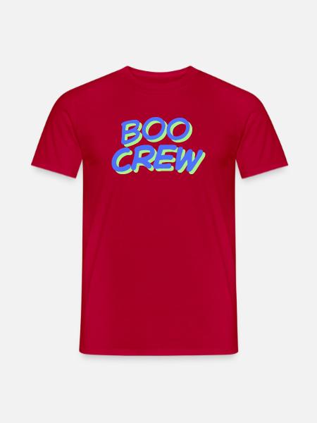 Boo Crew Bold Halloween Tee - Männer T-Shirt - Rot